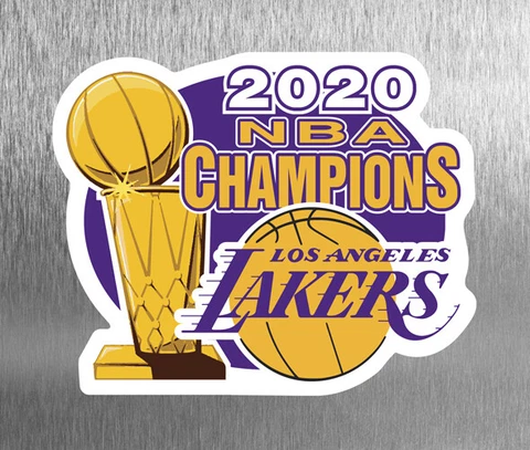 Magnet Die Cut Los Angeles Lakers 2020 NBA Champions Basketball Championship Cover