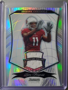 Larry Fitzgerald 2009 Bowman Sterling Refractor Game-Worn Jersey Card #D 27/199 - Bild 1 von 2