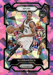 2023-24 Panini Prizm Basketball Sir'Jabari Rice RC Pink Cracked Ice #299 HOT SP - Picture 1 of 2