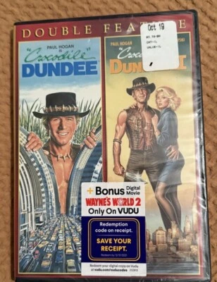 New Sealed 1986 Crocodile Dundee Pg-13 & 1988 Crocodile Dundee II PG Widescreen - Image 1 of 4