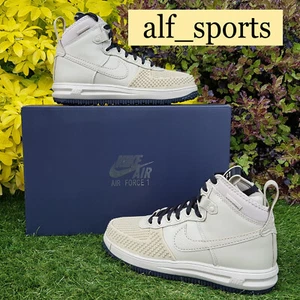 ❤ BNWB & Authentic Nike ® Lunar Force 1 Duckboot in Limestone & Black UK Size 8 - Picture 1 of 17