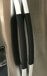 Refrigerator Oven Door Padded Appliance Handle Covers Black Set of Two - Picture 1 of 8