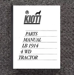 Tractor Service Parts Manual Kioti Tractor LB1914 4WD - 121 Pages - Picture 1 of 18