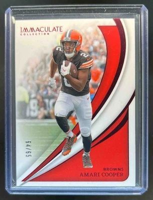 Panini Immaculate Amari Cooper 2024 acción rojo #/65 marrones Foto 1 de 2