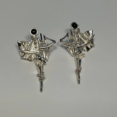 Pendientes modernistas vintage de plata de ley Juhls Tundra Kautokeino Noruega Foto 1 de 4
