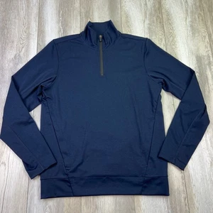 Maglione Mack Weldon Atlas uomo blu medio pullover maglia mezza zip elasticizzato uomo - Foto 1 di 10