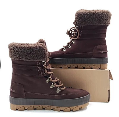 Botas de invierno Sperry Torrent para mujer marrón oscuro con cordones STS87756 (#B2-C1) Foto 1 de 4