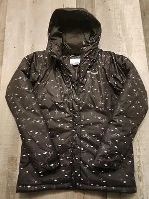 Columbia Girls Horizon Ride Hooded Insulated Jacket Black/Purple/Pink SZ L 14/16 - Image 1 of 4