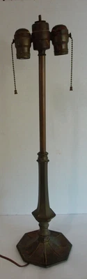 Vtg Rembrandt Table Lamp Brass Colored Ornate Double Light 23” Tall - Image 1 of 4