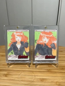 Upper Deck Marvel Avengers Black Widow Signed Sketch Card 2 Set 1/1 - Bild 1 von 4