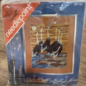 Vintage spinnerin cranes needlepoint np 192. 16x20”. Open/ New. READ - Picture 1 of 4