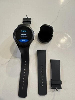 Samsung Gear S2 SmartWatch Black Stainless Steel Extra Strap SM-R730 - Image 1 of 2