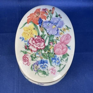 LENOX Suzanne Clee Wildflower Iris Rose The Flower Blossom Music Box ❤️blt14m1 - Picture 1 of 13
