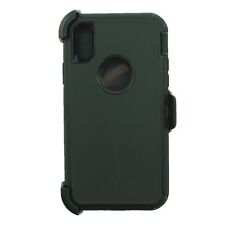 For Apple iPhone X/Xs Defender Case Cover (Belt Clip Fits Otterbox) Black