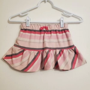 Gymboree Girls Winter Cheer Fleece Multicolor Striped Skirt Size 5 Pink Gray  - Picture 1 of 4