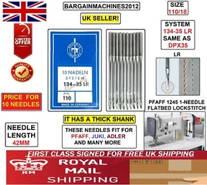 PFAFF 1245 WALKING FOOT SYS134-35,DPX35 LR SIZE:110/18 INDUSTRIAL MACHINE NEEDLE - Picture 1 of 4