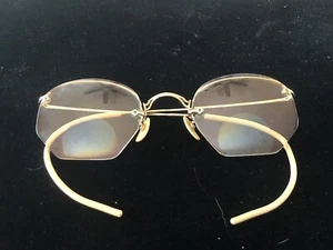 "Gafas American Optical 1/10 12K GF grabadas en oro marcos de octágono rellenos de 4 1/2""" - Imagen 1 de 11