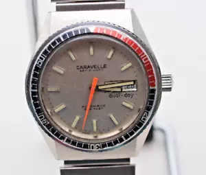 Caravelle Set-o-matic Day Date Uomo Subacqueo 38mm 666 Devil Diver Pulito Automatico - Foto 1 di 6