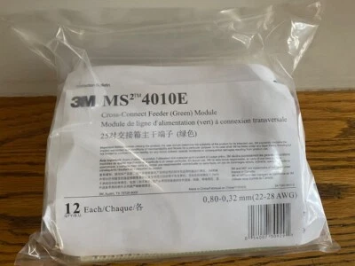 (Paquete de 12) Módulo alimentador de conexión cruzada 3M MS2 4010E (verde) Foto 1 de 2