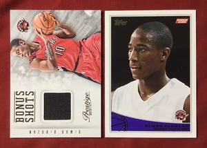 2009-10 Topps Demar DeRozan Rookie RC #320 PLUS 2013-14 Prestige GAME USED Lot - Picture 1 of 3