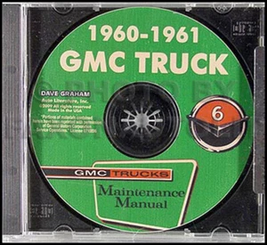 1960-1961 GMC Truck Shop Manual CD-ROM 1000-5000 Pickup Suburban Panel Repair - Picture 1 of 1