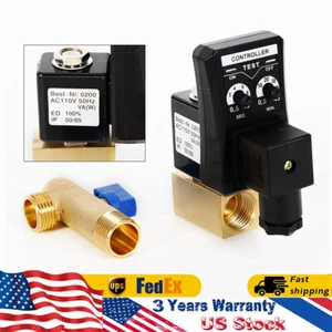 1/2" Solenoid Valve AC110V 1.6Mpa Electronic Drain Valve Timed Air Compressor - Picture 1 of 22
