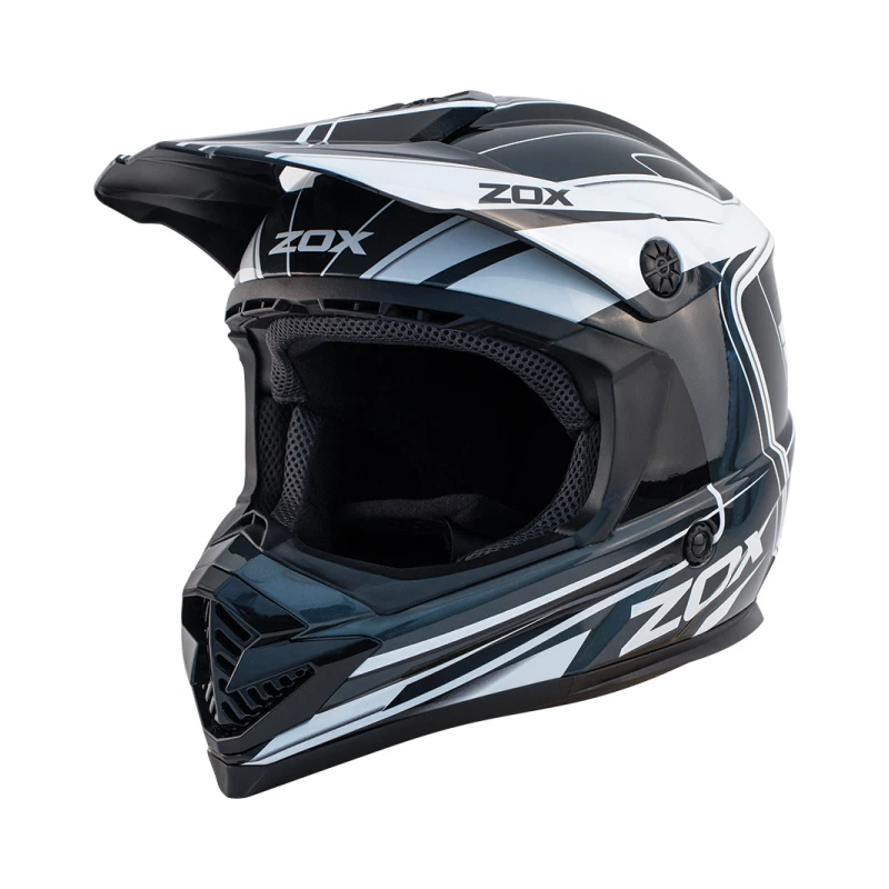 Casco de motocross juvenil ZOX ST-1561C 'Rush Jr' plateado oscuro Foto 1 de 1