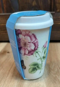 Lenox Butterfly Meadow Thermal Travel Mug Coffee Cup Tumbler with Silicone Lid - Picture 1 of 5