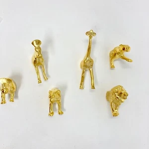Set of 6 Gold Animal Aluminium Metal Drawer Knobs - Picture 1 of 11