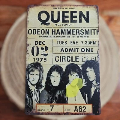 🍀 Blechschild Metallschild Band Rock Queen Freddy Mercury Tin Sign