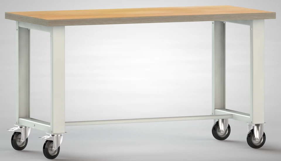 KLW KARL LUTZ GMBH & CO. KG Werkbank Werkstattwagen 1500x700x840mm zerlegt fahrbar Metall Arbeitstisch