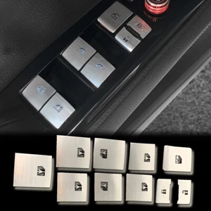 10pcs Aluminum Alloy Silver Door Window Switch Button Cover Fits 18-23 Camry - Picture 1 of 4