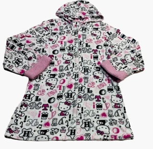 Hello Kitty Size Small Girls Zip Up Hooded Robe All Over Print - Picture 1 of 12