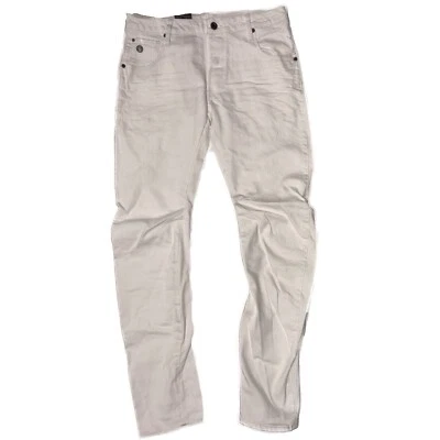 G-STAR Uomo Tenente Jeans slim 3D arco bianco restaurato 65 anni prezzo consigliato £ 80