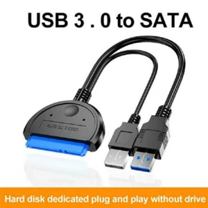 SATA to USB 3.0 2.5/3.5 inches HDD SSD Hard Drive Converter Cable Line Adapter - Picture 1 of 11