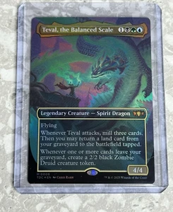Teval, the Balanced Scale (Borderless) FOIL #8 MTG Tarkir Dragonstorm TDC NM X1 - Picture 1 of 3