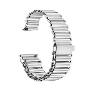 New 18mm Stainless Steel Bamboo Military Bonklip Style Watch Strap Bracelet - Picture 1 of 4