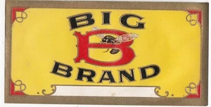 Big Brand, Embossed Vintage Cigar Box Label — 4.875x2.5" inches - Picture 1 of 2