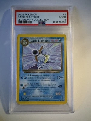 Pokémon Dark Blastoise #4 Legendary Collection 2002 PSA 2 Foto 1 de 2