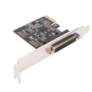 1 Port PCI Express Parallel Card IEEE 1284 DB25 PCIE Parallel Card ECP Mode Desk - Picture 1 of 12