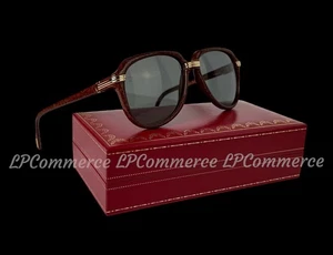 Occhiali da sole Cartier Vitesse vintage sunglasses box 58-15 lenti originali - Picture 1 of 20