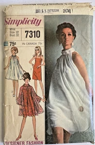 Simplicity 7310 Misses Overdress & Slip-Dress VTG Pattern Sz 12 UNCUT - Picture 1 of 3