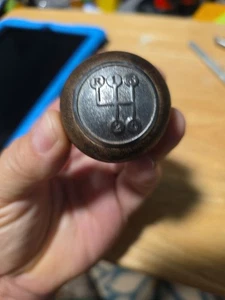 Vintage Manual Transmission 4-Speed Shifter Knob Wooden 1/2" Opening - Picture 1 of 11