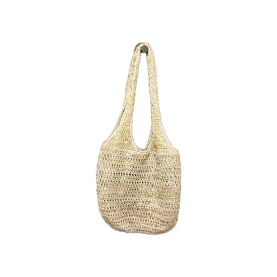 Bolsa de ombro Y2K lantejoulas prata ouro retrô boho festival crochê artístico  - Imagem 1 de 4