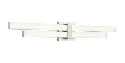 Barra de baño Z-Lite 1008-32W-LED Zane 32"W 2 luces LED - Níquel Foto 1 de 4