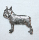 Boston Terrier Dog Fine PEWTER PIN Jewelry Art USA Made