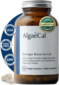 ALGAECAL- Plant Based Calcium Supplement with Vitamin D3 (1000 IU) for Bone Stre - Picture 1 of 14