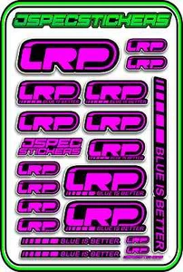 LRP ESC MOTOR BRUSHLESS RC 1/10 1/8 STICKERS LIPO BUGGY CAR DECAL PINK BLACK R/C - Picture 1 of 8
