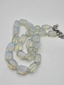 Opalite Glass Opalescent Beaded Chunky Necklace - Picture 1 of 9