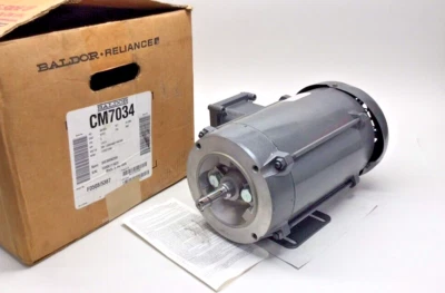 Baldor CM7034 Electric Motor 3ph 1.5/1hp 60/50hz 1725/1450rpm XPFC 35E368W206 - Image 1 of 4